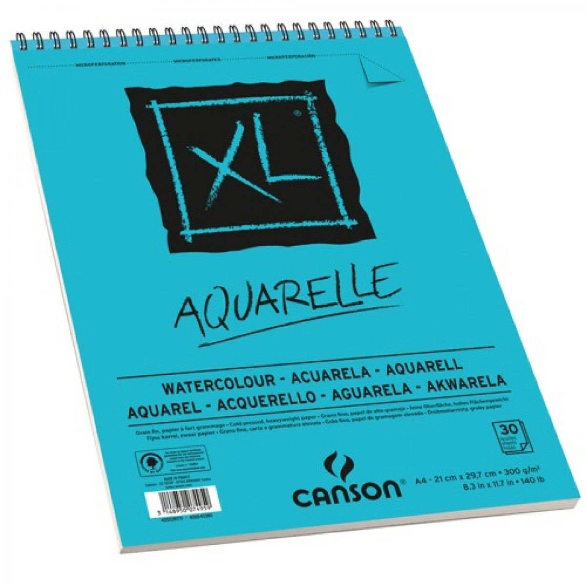 BLOC PAPIER AQUARELLE XL 300gr/m2 CANSON